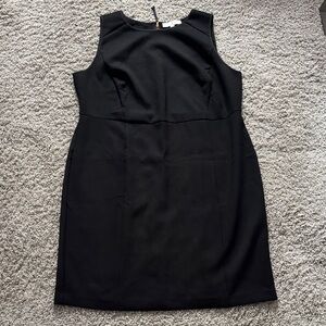 LOFT Black Sleeveless Midi Dress